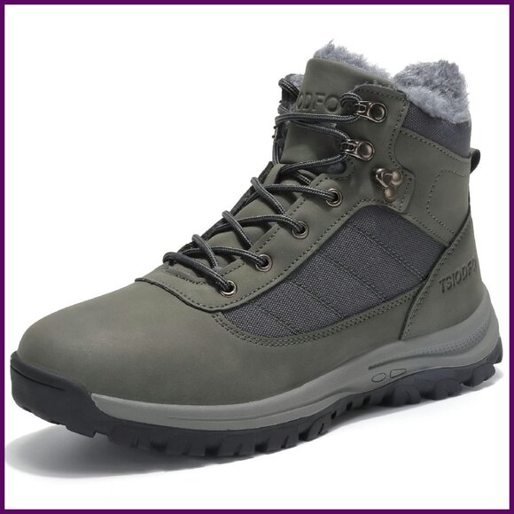 Men\'s Olive Green Insulated Hiking Boots main image 4